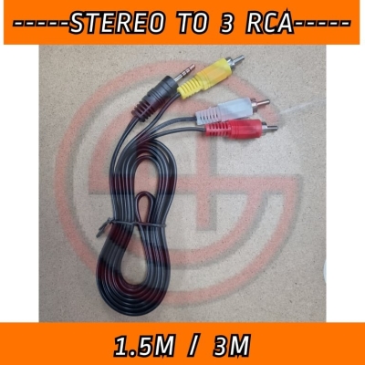 3.5MM STEREO PLUG TO 3RCA PLUG CABLE