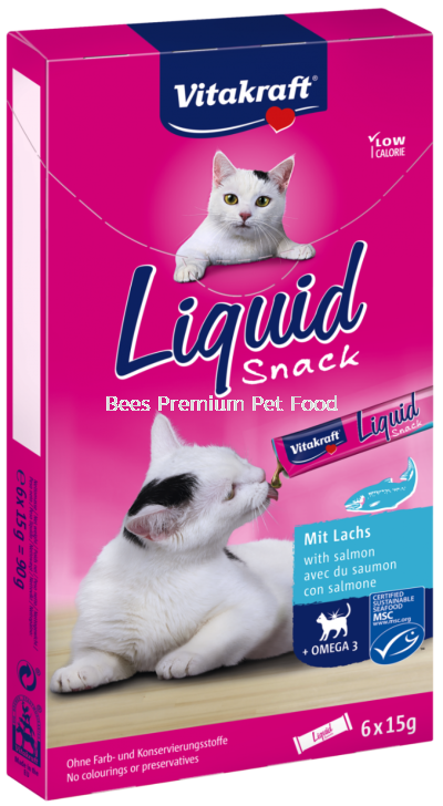 Vitakraft Cat Liquid Snack Salmon 6 x 15g