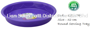 32cm Round Serving Tray Table Utensils Plastic Household Ware