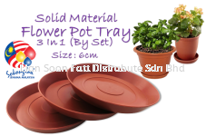 16cm 3In1 (BY SET) Plastic Flower Pot Tray - S900/3 Solid Material