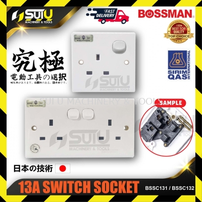 BOSSMAN BSSC131 / BSSC132 13A Switch Socket (Single/Double)