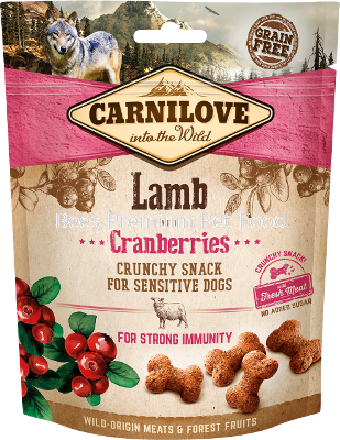 Carnilove Lamb with Cranberries Dog Snack 200g