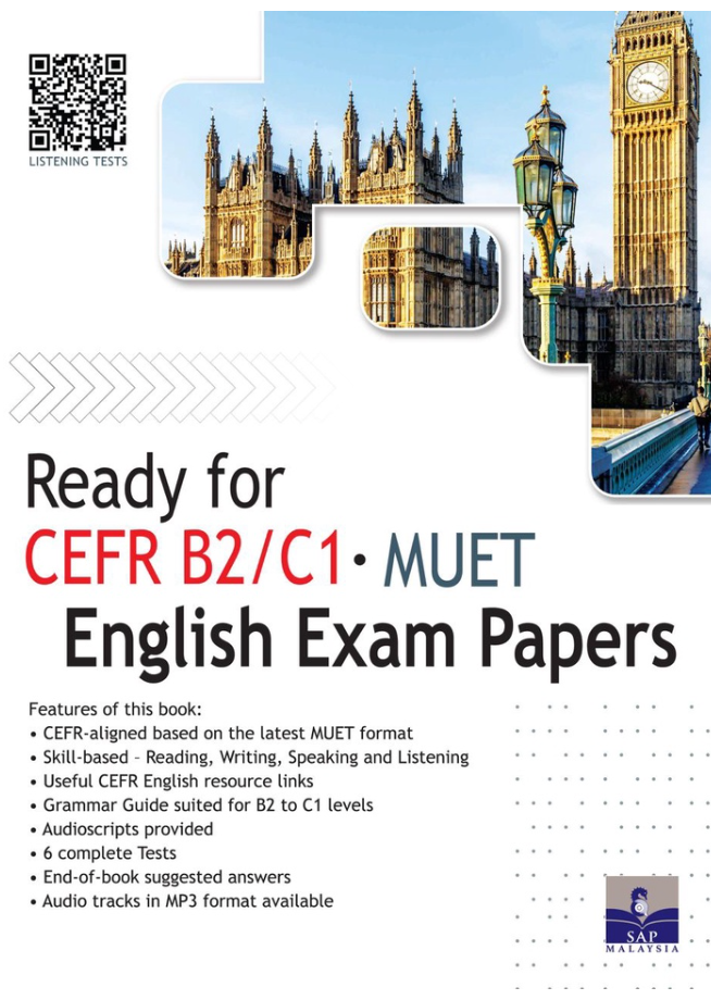 Ready For CEFR B2:C1 MUET English Exam Paper Form 1 MUET Kertas Model STPM  Johor Bahru (JB), Malaysia, Taman Sentosa Supplier, Retailer, Supply,  Supplies | SBC Book Centre Sdn Bhd