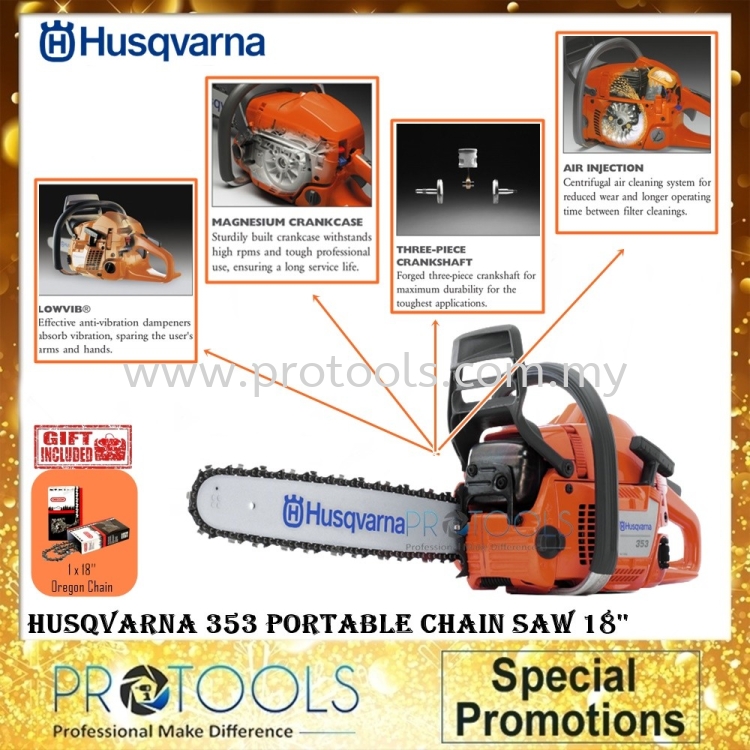 Husqvarna 353 Portable Chain Saw 18