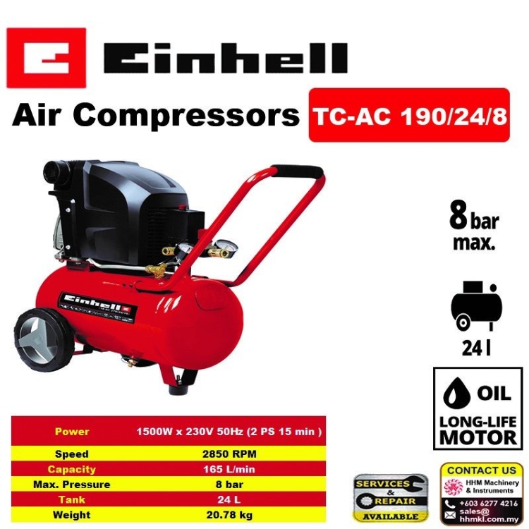 EINHELL Air Compressor TC-AC 190/24/8 Air Compressor Air Tools Kuala Lumpur  (KL), Malaysia, Selangor, Kepong Supplier, Suppliers, Supply, Supplies |  HHM Machinery & Instruments Sdn Bhd