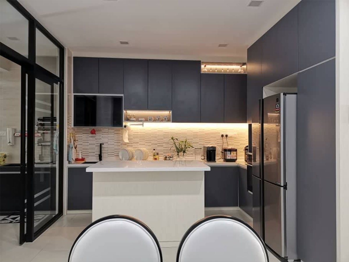 Kitchen Area Dry&Wet Kitchen Cabinet Modern Interior Design Ideas-Renovation-Mutiara Rini Home 3 Kitchen Design Residential Design Interior Design