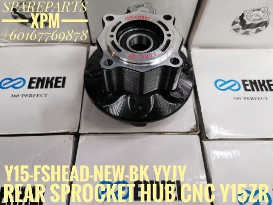 REAR SPROCKET HUB CNC Y15ZR/EXCITER150/SNIPER150 BLACK Y15-FSHEAD-NEW-BK GIEE