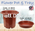 36cm,32cm Plastic Flower Pot & Tray LC 8015 & LC 8125 Flower Pot & Tray Gardening