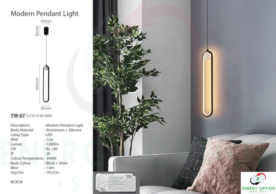 Special Lighting 12W Modern Pendant Light YW67