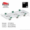 YET-002-3 PC WH SQ GU10 Eyeball Fitting Recess/Surface (MR16/GU10/PAR30/AR111)