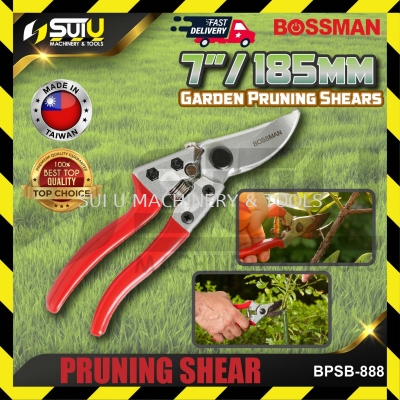 BOSSMAN  BPSB-888 7" Garden Pruning Shears (Bent)