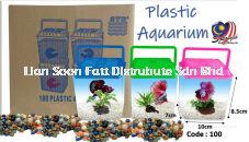 L7100 Plastic Fish Aquarium (Mini) Ikan Bekas 10cmx7cmx8.5cm - 100