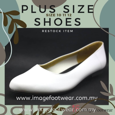 PlusSize Women Flat Shoes- PS-70231 White Colour