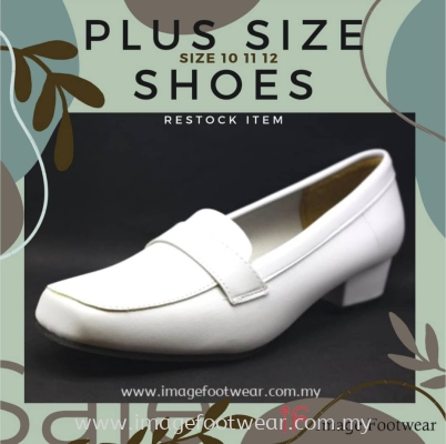 PlusSize Women 1.5 inch Heel Shoes- PS-71838 WHITE Colour
