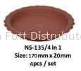 5inc, 7inc, 9inc (BY SET) Pasu Pokok Bunga Pinggan Plastic Flower Pot Tray - NS100/5, NS135/4, NS175/3 Flower Pot & Tray Gardening