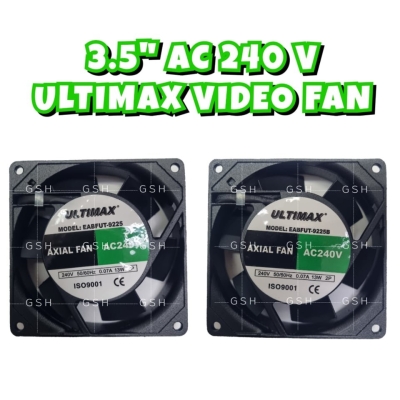 3.5"  25MM AC240V ULTIMAX AXIAL FAN BW9225B / EABFUT-9225  -BALL BEARING/ SLEEVE BEARING