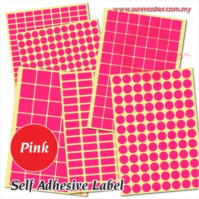 Self-Adhesive Labels - Pink