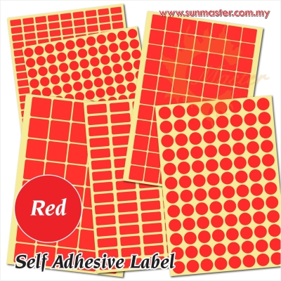 Self-Adhesive Labels - Red