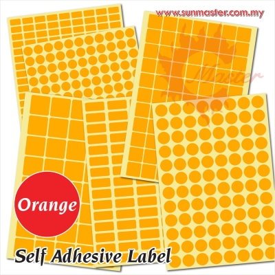 Self-Adhesive Labels - Orange