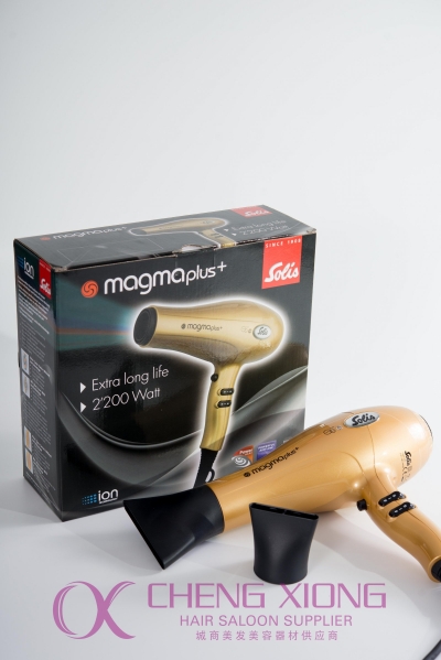 SOLIS MAGMA PLUS IONIC HAIR DRYER (GOLD)2200 WATT