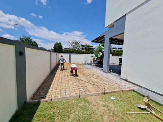 Cement Work of Double Story Terrace House