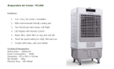 Evaporative Air Cooler PC-80C Portable Type Evaporative Air Cooler Evaporative Air Cooler