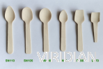 Wooden Spoons 4 Biodegradable Wooden Spoon Set DLRR Series Food Container