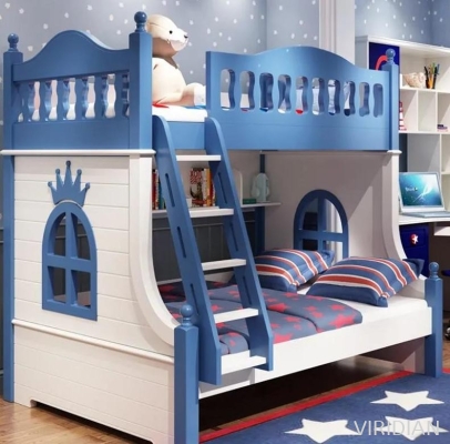 MDF + Solid Rubber Wood Bunk Bed - Z1930B