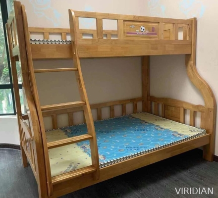 Solid Rubber Wood Bunk Bed - C826
