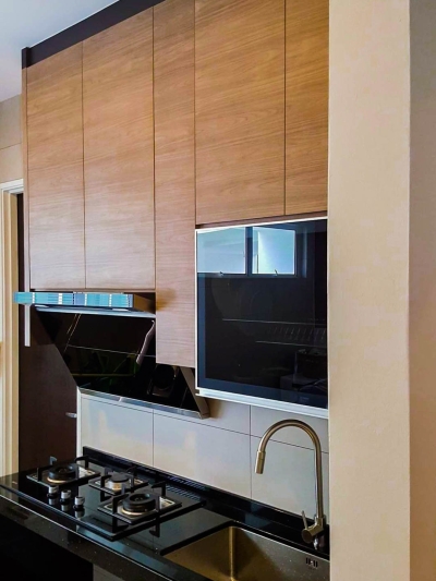 Kitchen Area Dry&Wet Kitchen Cabinet Modern Interior Design Ideas-Renovation-Residential - Senibong Cove, Johor Bahru