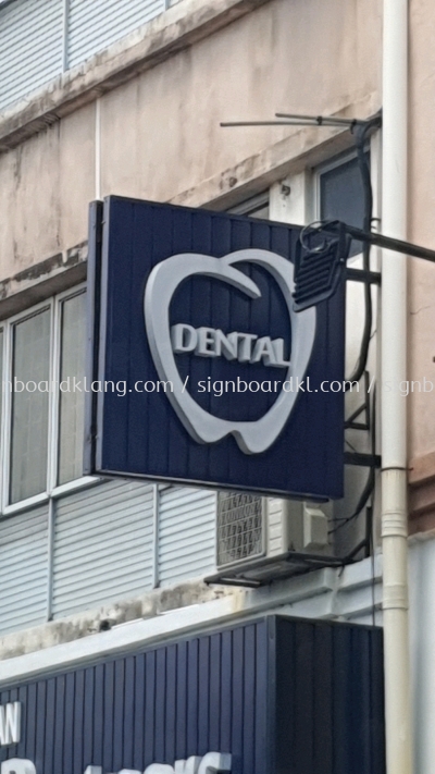 dental 3d led frontlit lettering logo aluminium trism casing base signage signboard at cheras damansara puchong kepong