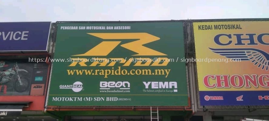 rapido zig zig fabric billboard signage signboard at kepong damansara subang jaya kuala lumpur shah alam