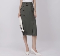 6875BS Button Details Overlap Midi Skirt【1st 30% 2nd 40% 3rd 50%】