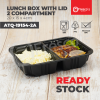 ATQ-19154-2A | 100pcs 2 Compartment Lunch Box with Lid Packaging