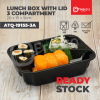 ATQ-19153-3A | 100pcs 3 Compartment Lunch Box with Lid Packaging