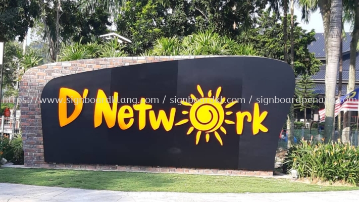 dnetwork aluminium 3d channel led frontlit lettering logo roadside signage signboard at klang kuala lumpur shah alam damansara kepong subang