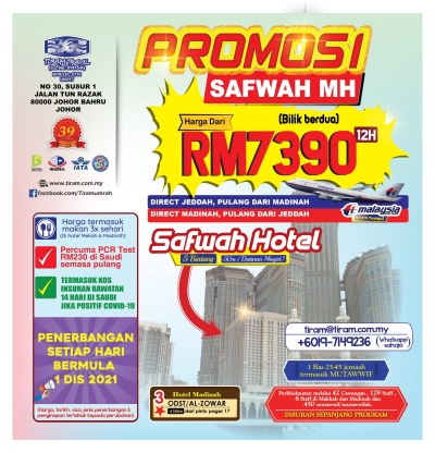 PAKEJ PROMOSI RM7390 SAFWAH MH 12 HARI