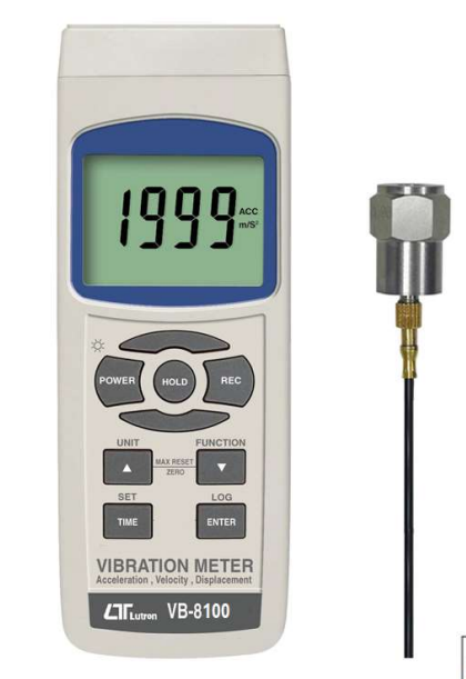 lutron vb-8100 acceleration, velocity, displacement. vibration