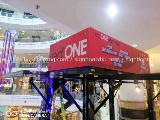 red one shopping mall booth signage signbaord at cheras shah alam puchong kuala lumpur kepong klang