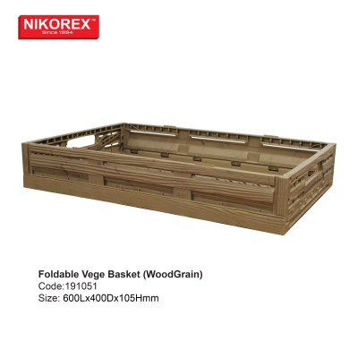 191051 - Foldable Vege Basket (WoodGrain)