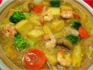 Bean Curd with vege, pork & Shrimps  Bean Curd