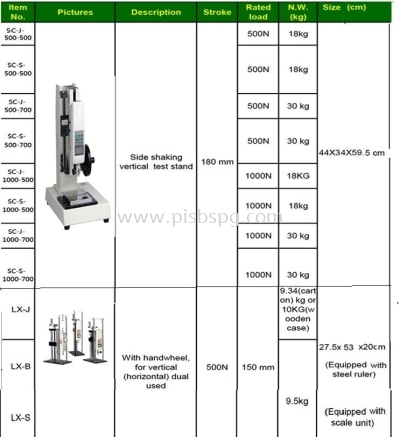 Manual Stand ASC, ALX, ASL, AST, AMH, ALR