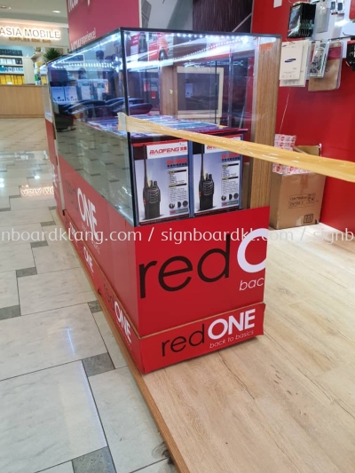 red one shopping mall booth signage signboard at kepong shah alam puchong damansara klang kuala lumpurb