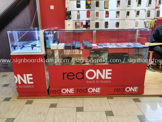 red one shopping mall booth signage signboard at kepong shah alam puchong damansara klang kuala lumpurb