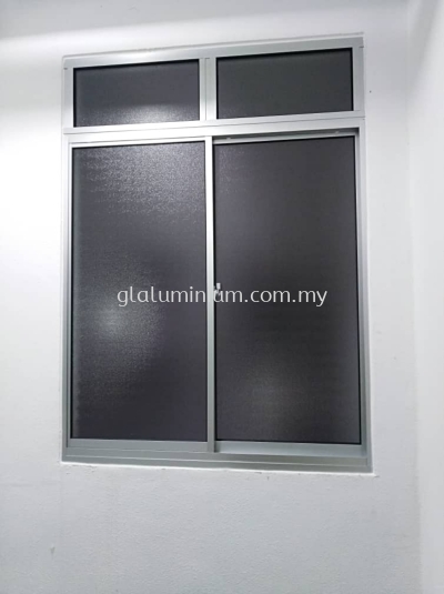 S. windows 2 panels +above fix glass ( silver +Naco glass) @Parkhiil Residence, Bukit Jalil 