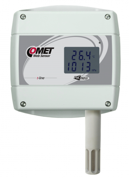 comet t7610 web sensor with poe - remote thermometer hygrometer barometer with ethernet interface.