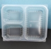 Disposable Compartment PP Lunch Box (Tray + Lid) FOOD PACKAGING