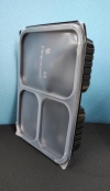 Disposable Compartment PP Lunch Box (Tray + Lid) FOOD PACKAGING