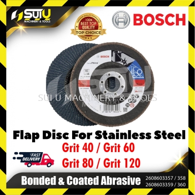 BOSCH 2608603357/358/359/360 1PCS #100mm Flap Disc for Inox (Grit 40/60/80/120)