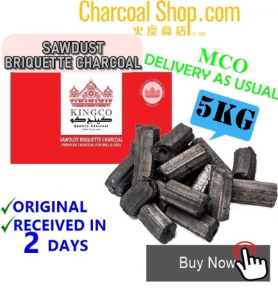 CHARCOAL ARANG ��̿ (Sawdust Briquette Charcoal - Premium Quality 5kgs)